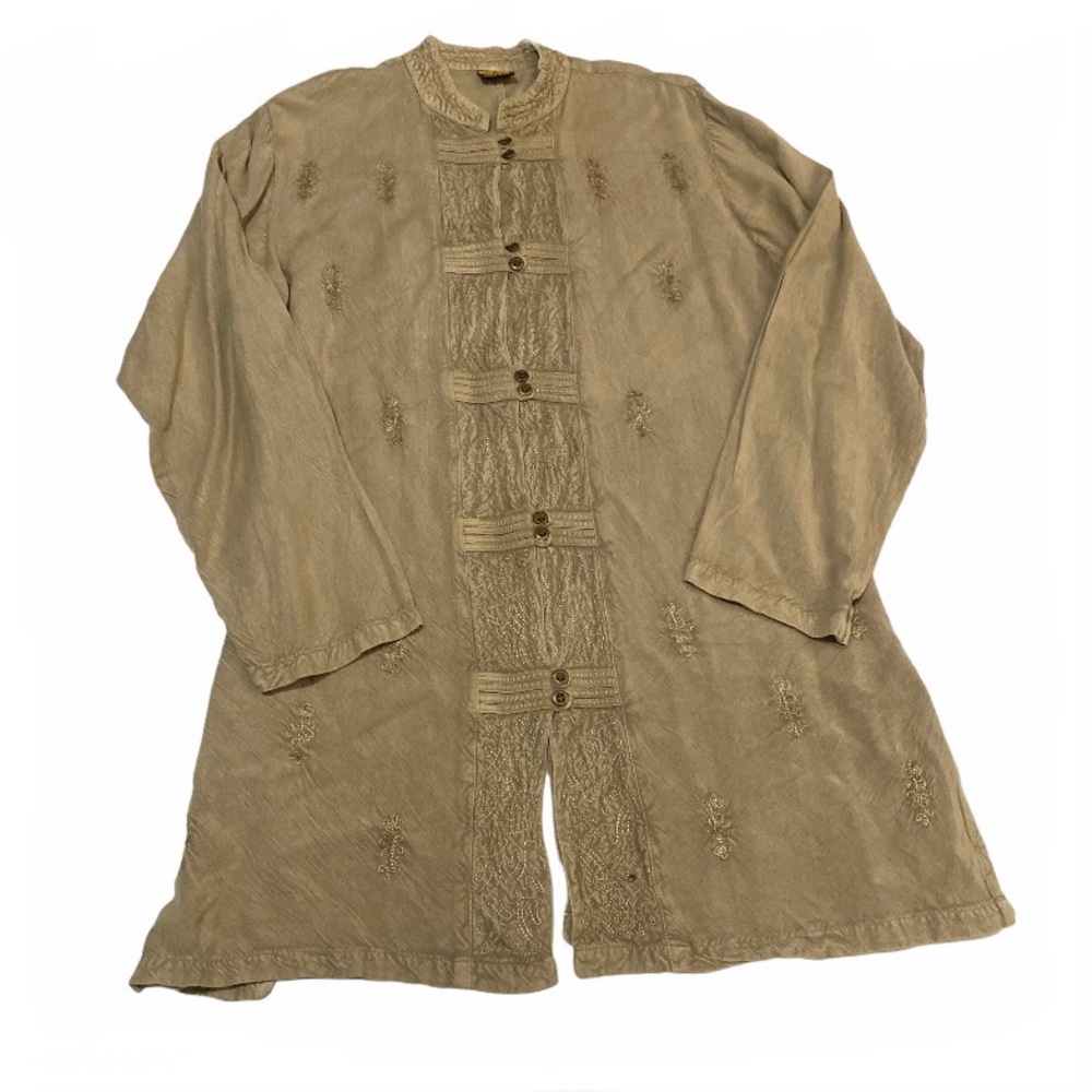 Geeta Vintage Embroidered Tunic 100% Rayon Shirt